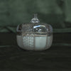 glass pumpkin candle